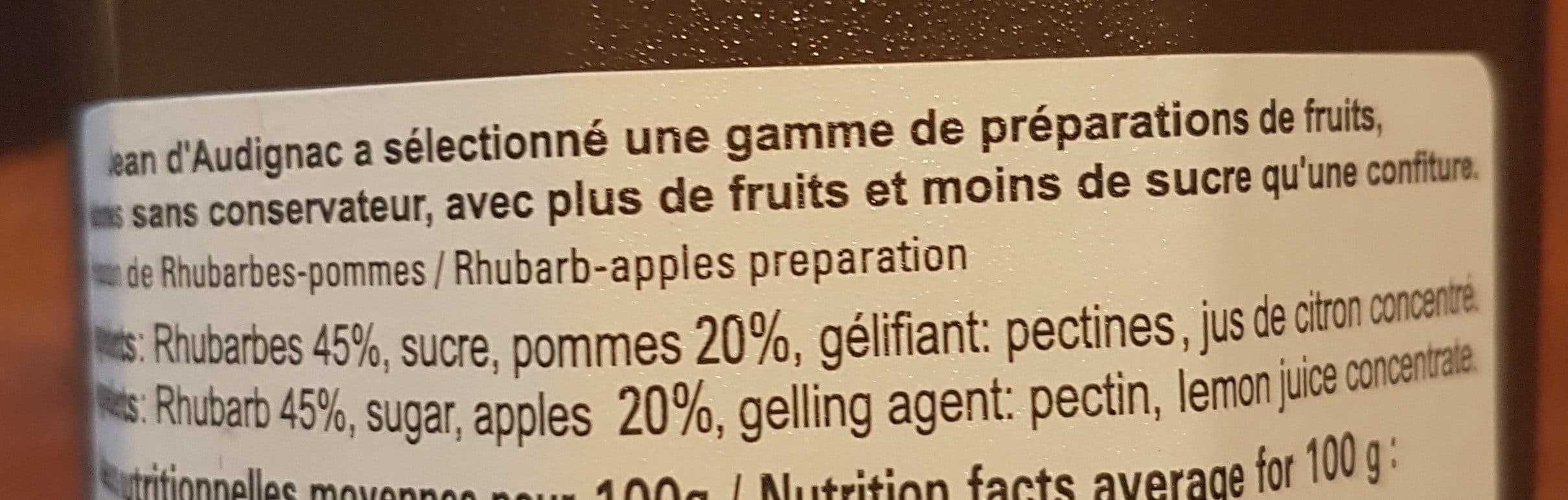 Jean d'Audignac Confiture rhubarbe cuite au chaudron packshot