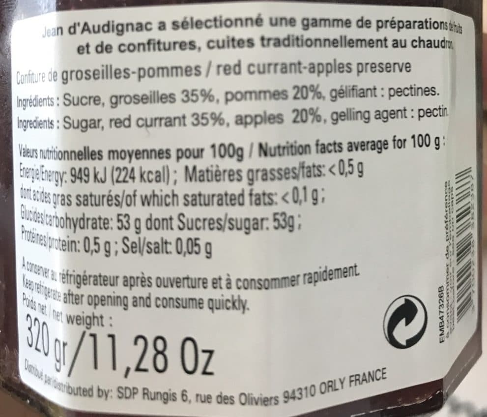 Jean d'Audignac Confiture de groseille cuite au chaudron packshot