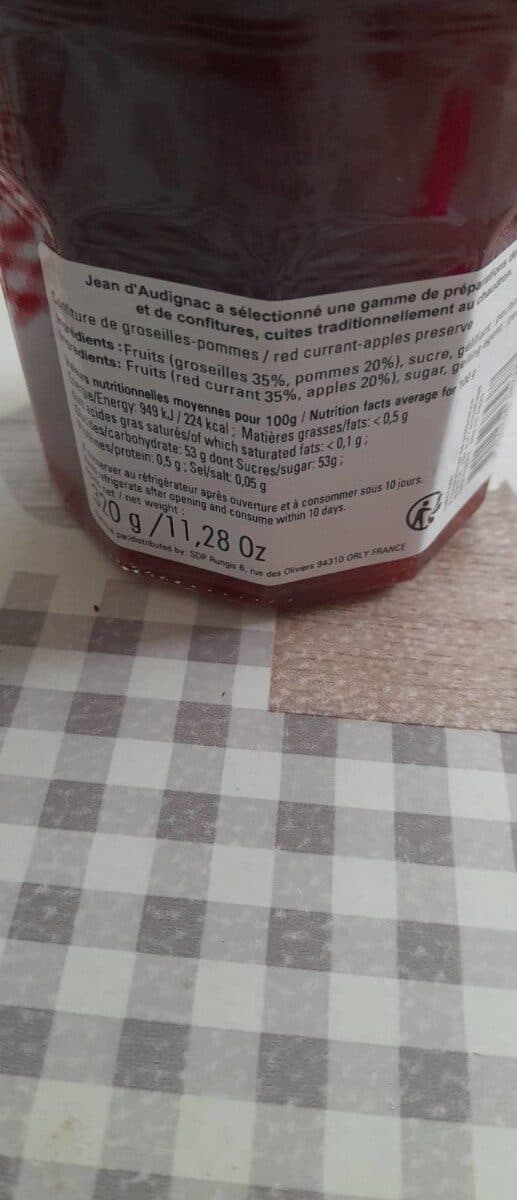 Jean d'Audignac Confiture de groseille cuite au chaudron packshot