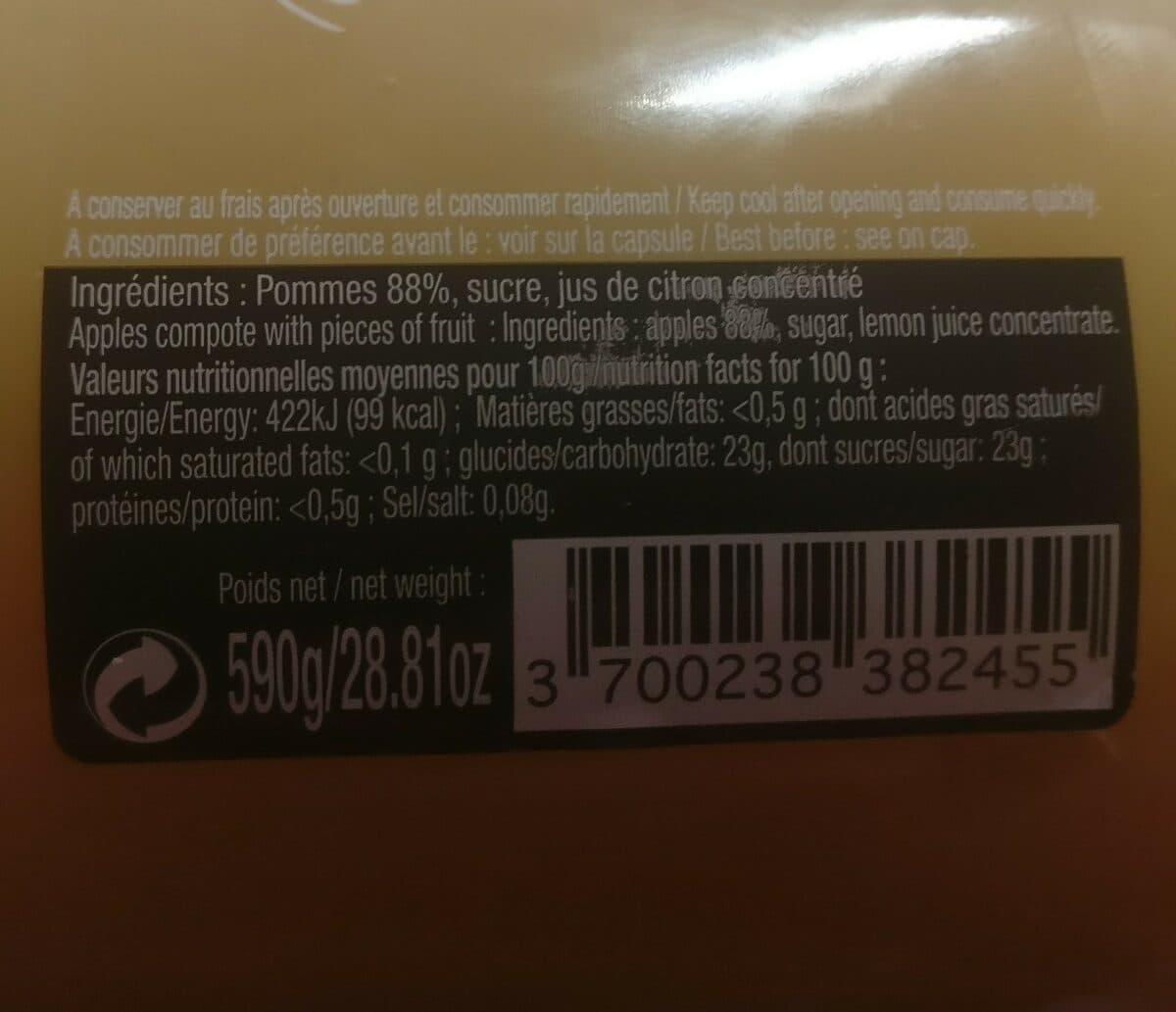 Jean d'Audignac Compote avec morveaux de pomme cuite chaude au chaudron packshot