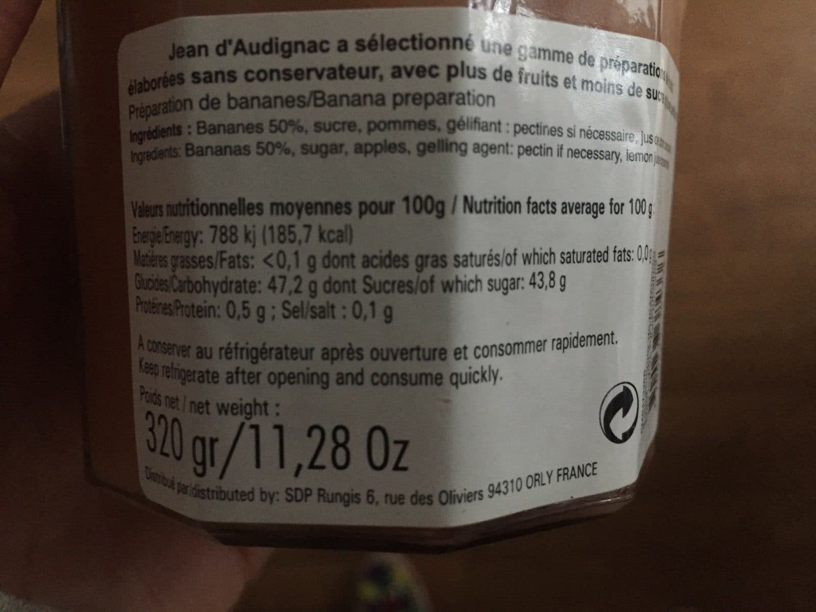 Jean d'Audignac Banane cuite au chaudron packshot