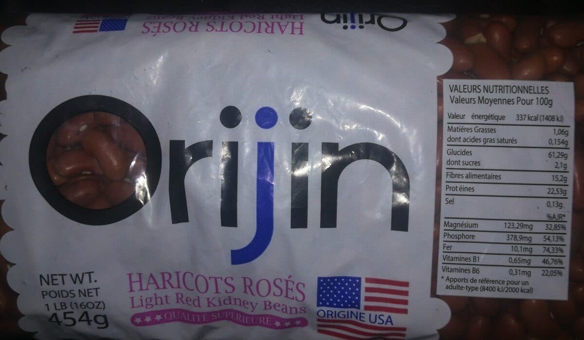Open Food Facts Haricots rosés packshot