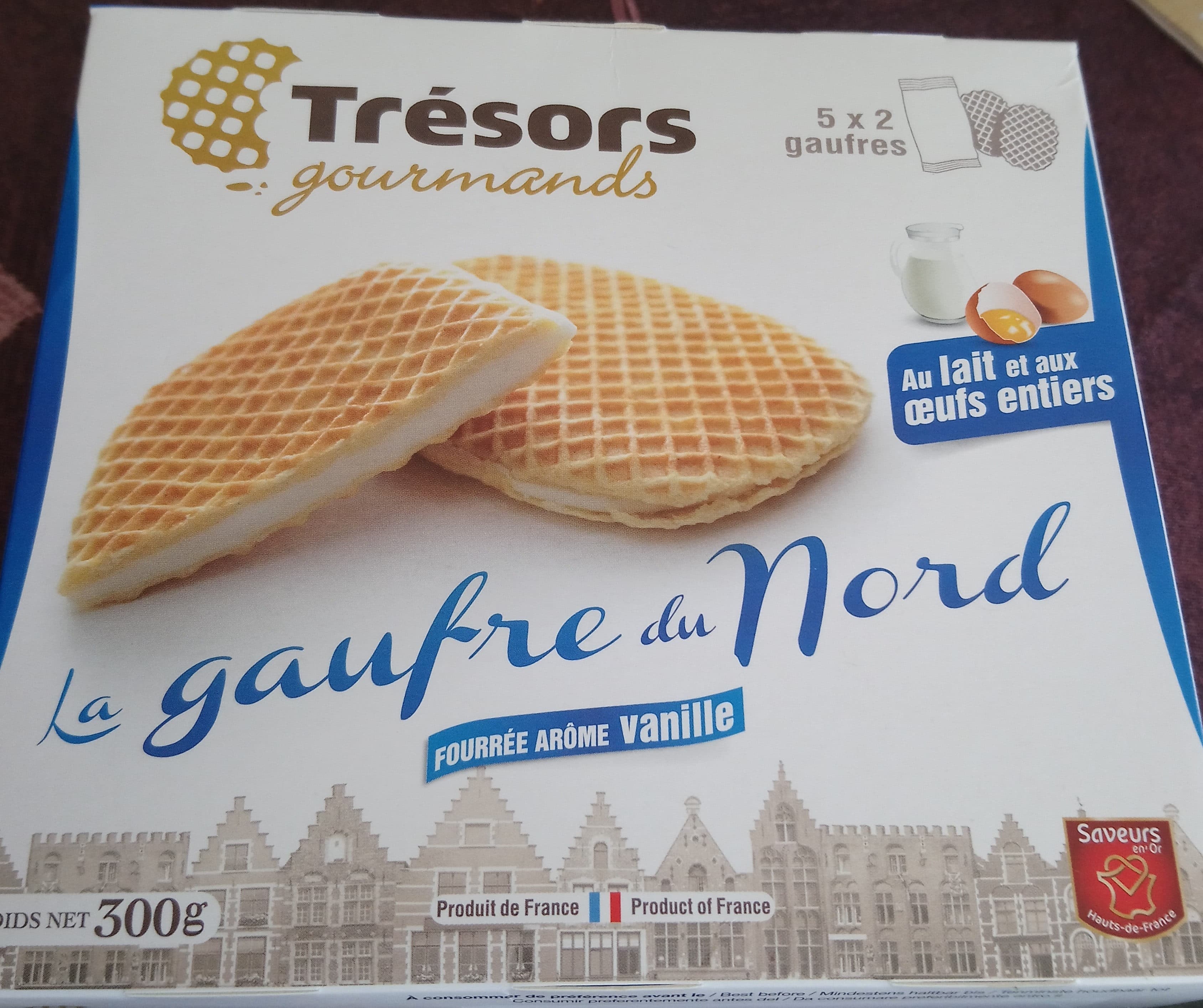 Trésors Gourmands Trésors gaufre du nord arôme vanille packshot