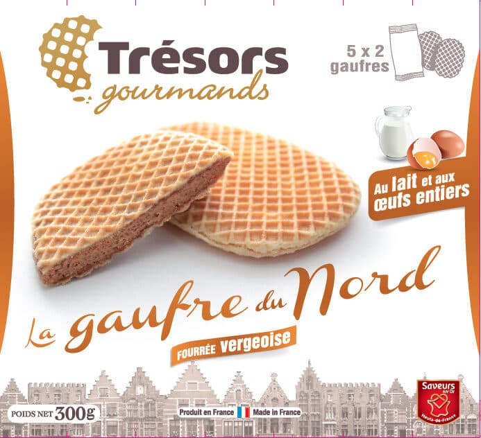 Trésors Gourmands Trésors gaufre du nord fourrées vergeoise packshot