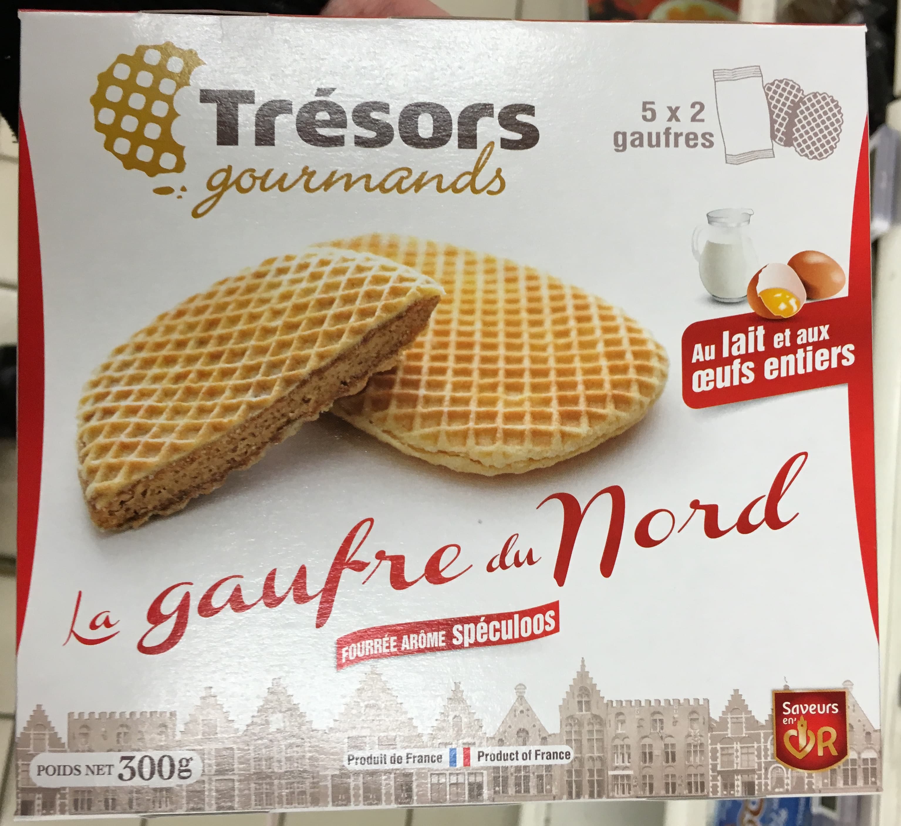 Trésors Gourmands La Gaufre du Nord fourrée arôme Spéculoos packshot