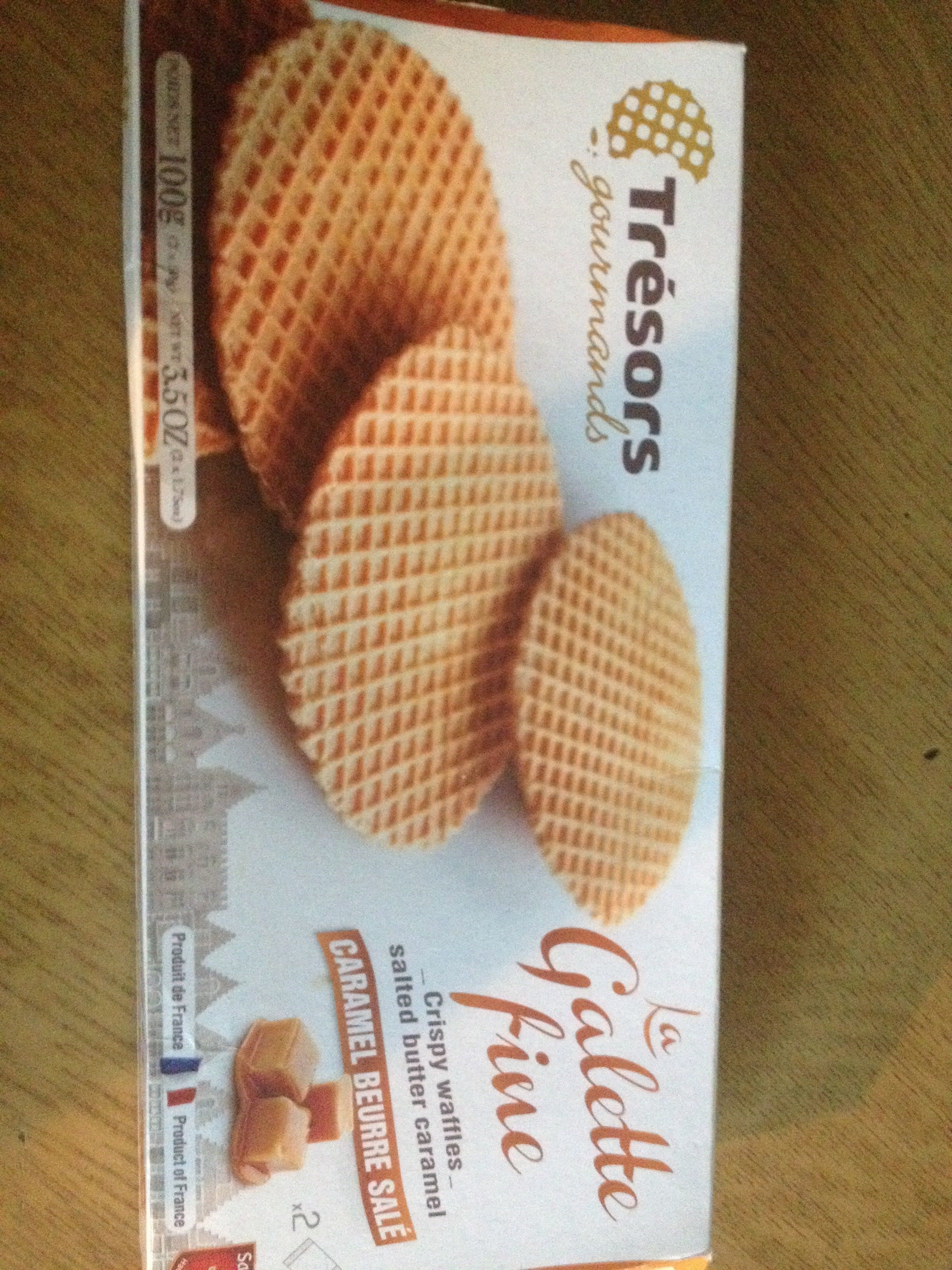 Tresors Gourmands Barsnack Tresors - La Galette Fine, Franz. Butter Waffel Mit Caramel Salz packshot