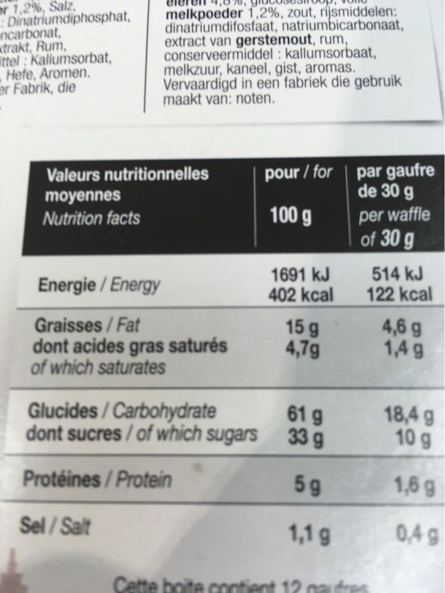 Trésors Gourmands Gaufre du nord packshot