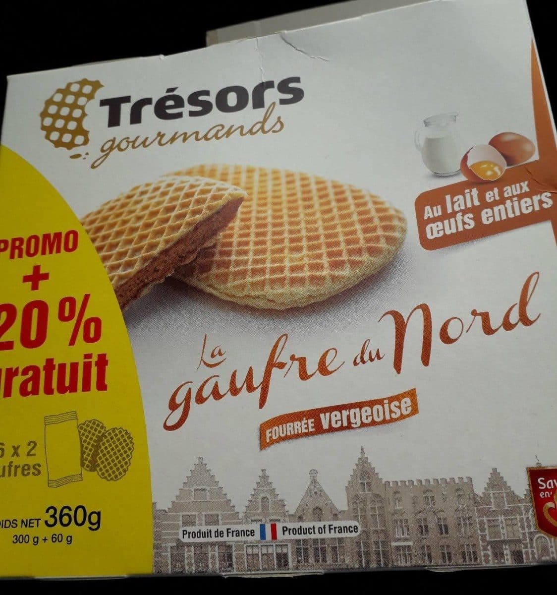 Trésors Gourmands La gaufre du Nord fourrée vergeoise packshot