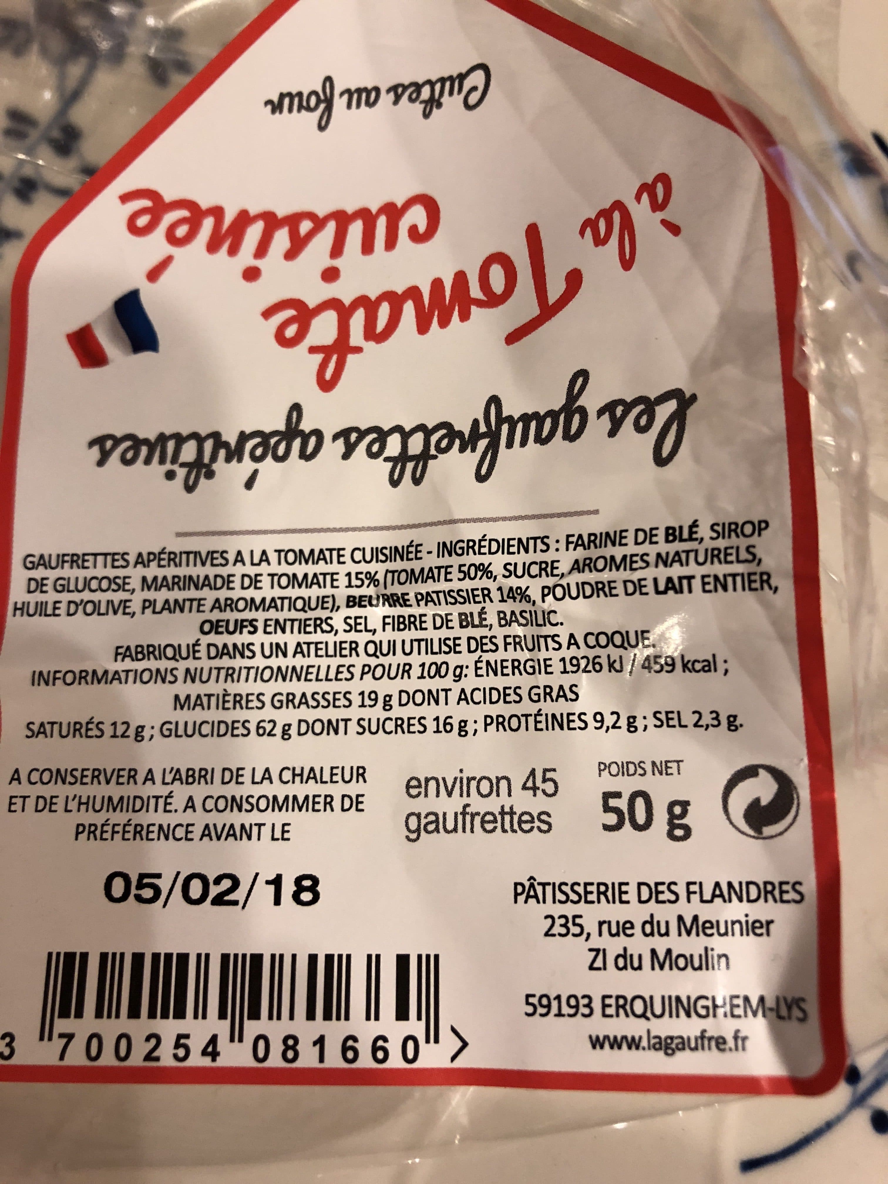 Grand Frais Les gaufrettes aperitives a la tomate cuisinee packshot