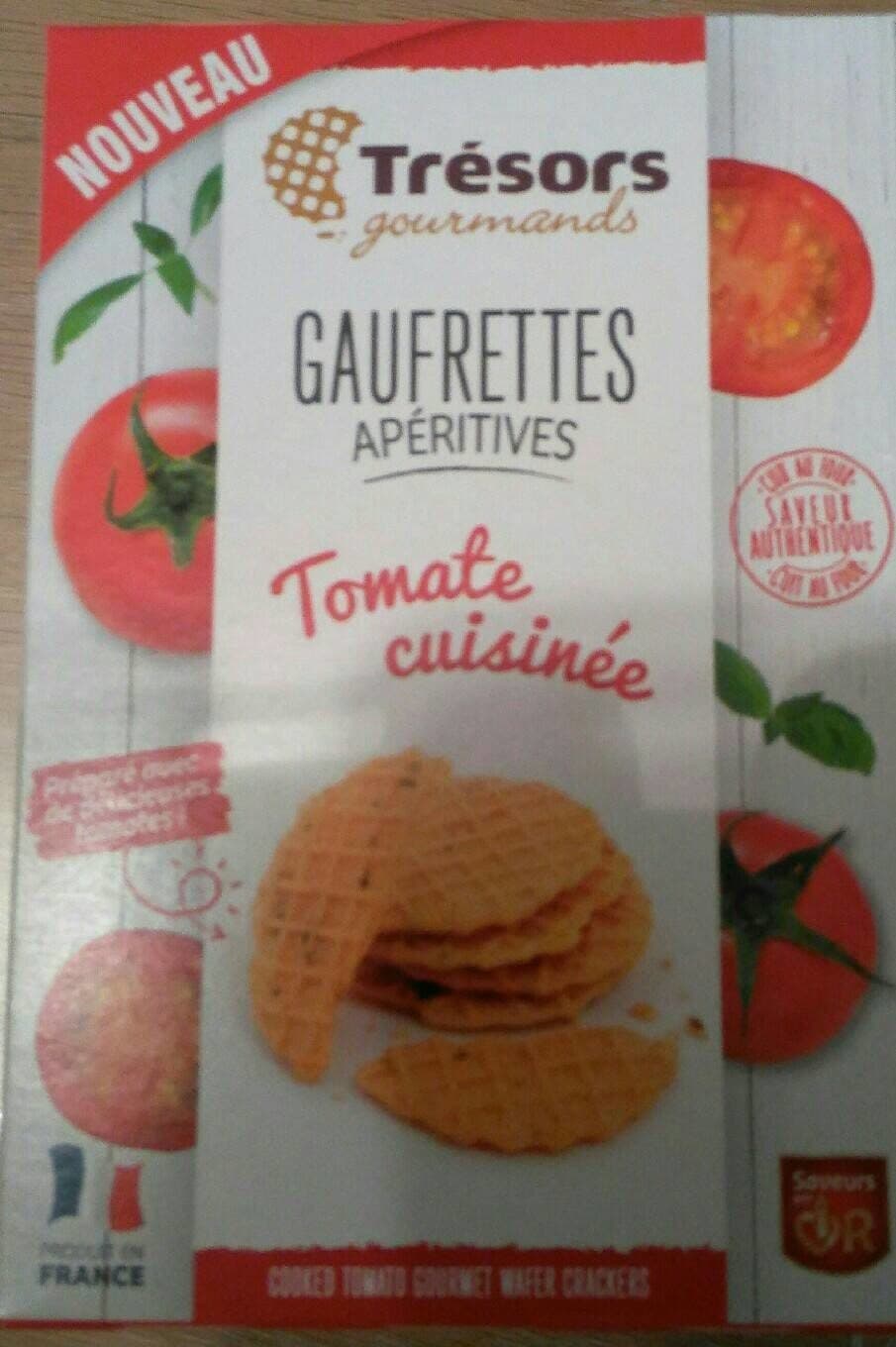 Saveurs En Or Gaufrettes apéritives Trésors Tomate cuisinée packshot