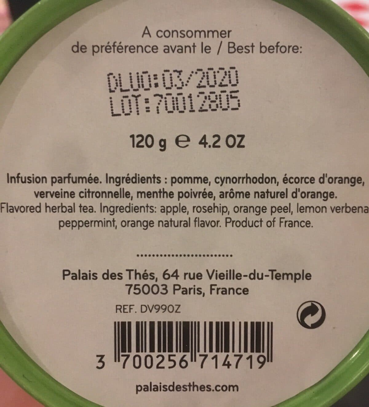Palais des Thés L'herboriste packshot