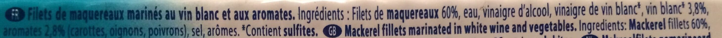 Mer & Tradition Filets de maquereaux au vin blanc et aux aromates packshot