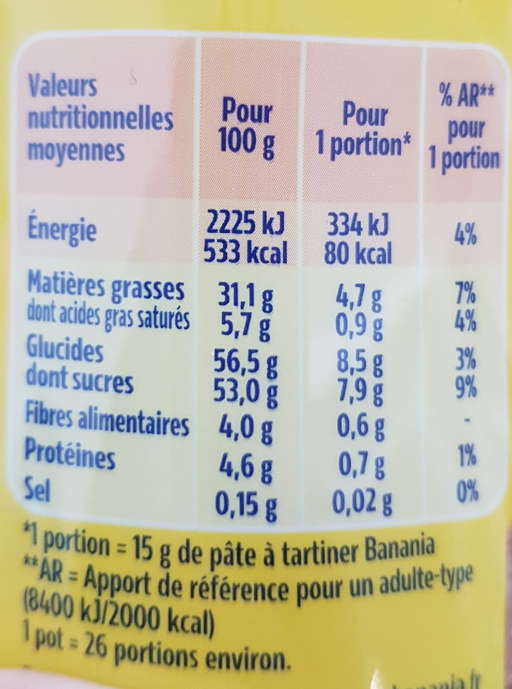 Banania Pâte à tartiner Banania packshot