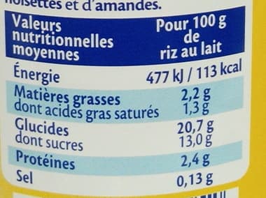 Dessert Céréales MONT BLANC Crème dessert Boîte Riz au lait Vanille 570g packshot
