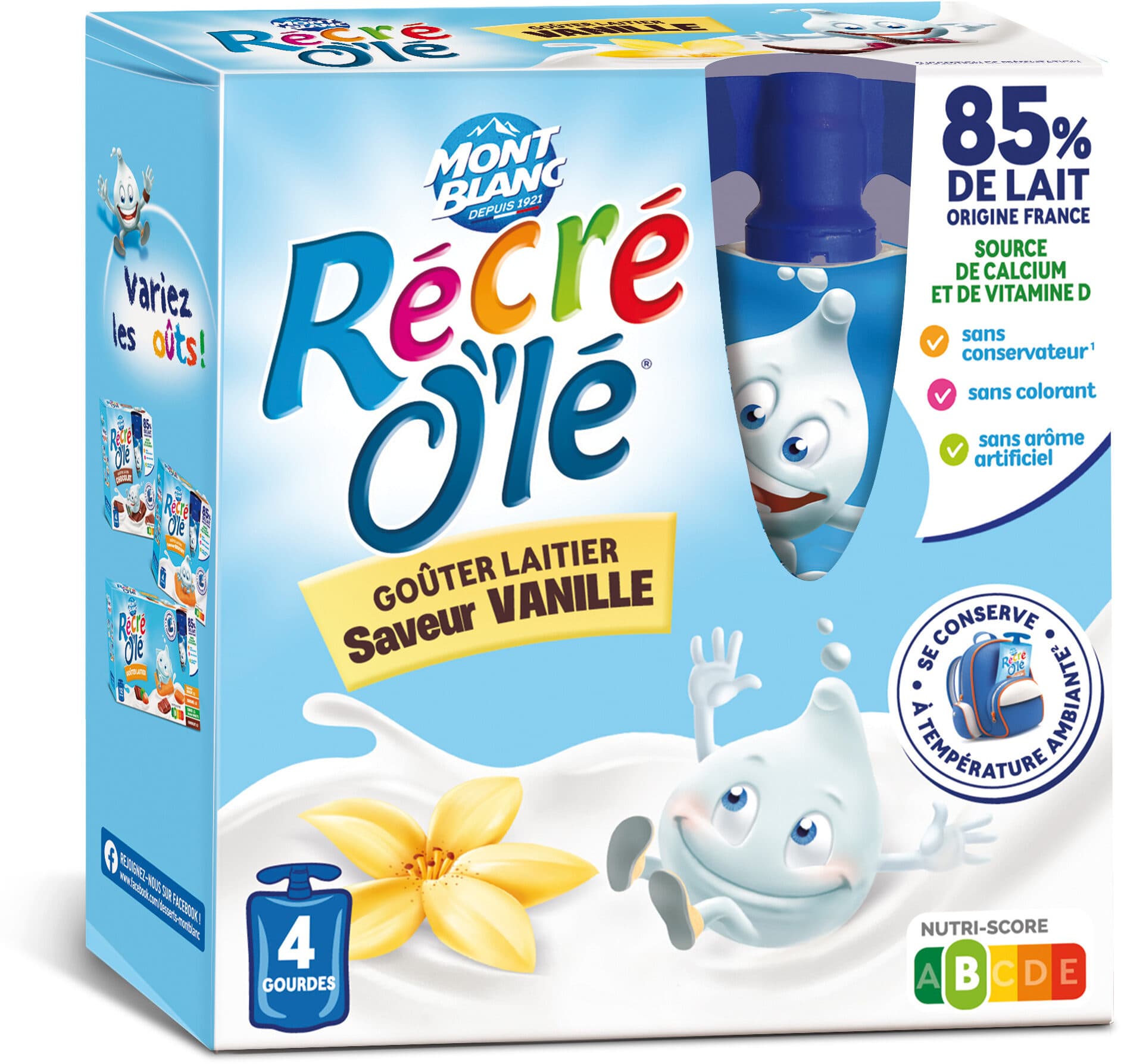 Mont Blanc Récré O'lé saveur vanille packshot