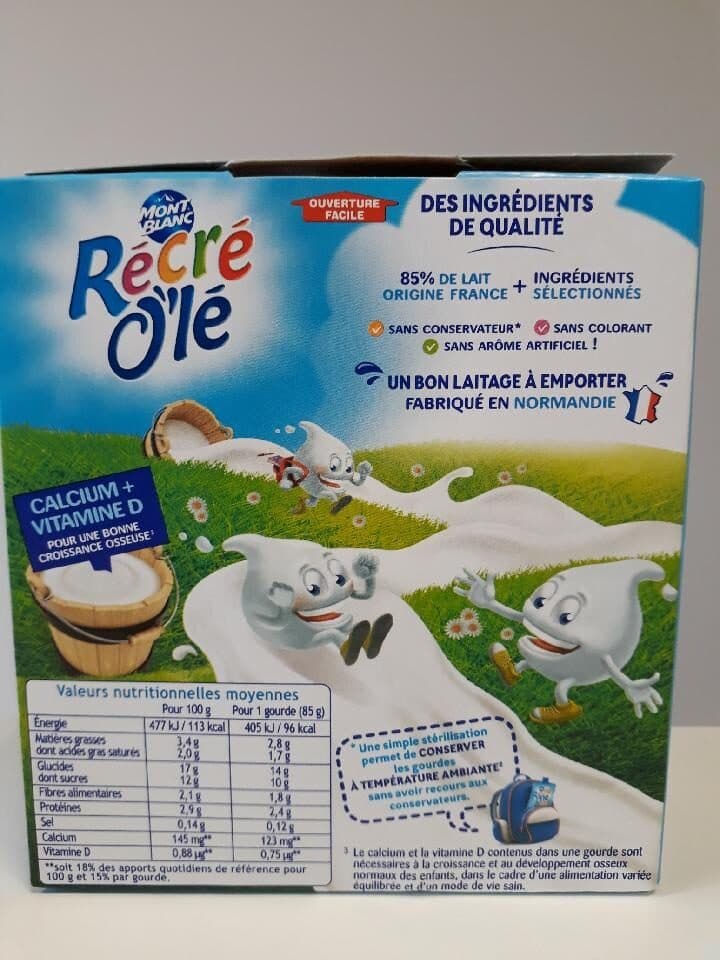 Mont Blanc Récré O'lé saveur vanille packshot