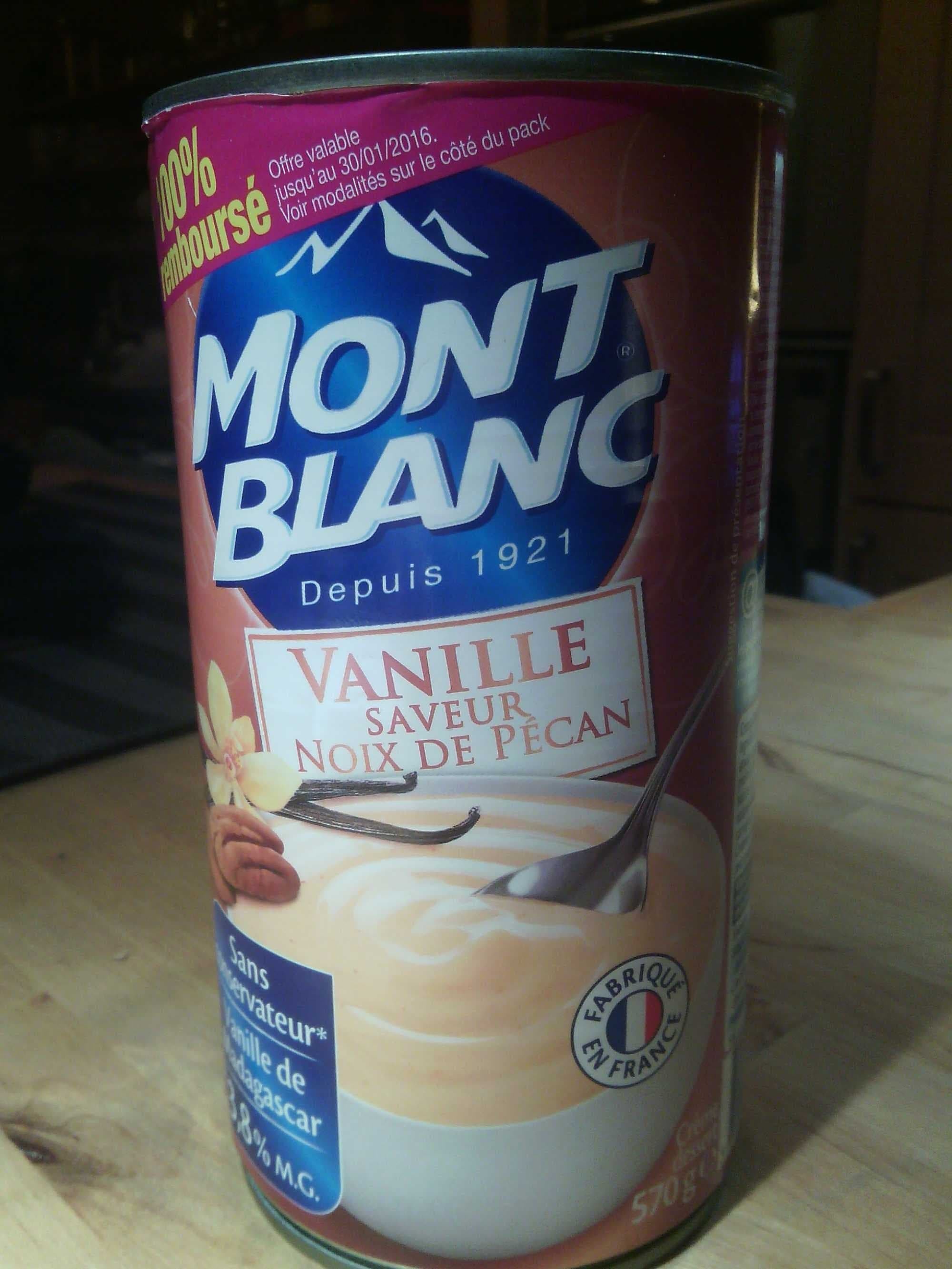 Mont Blanc Crème dessert à la vanille saveur noix de pécan packshot