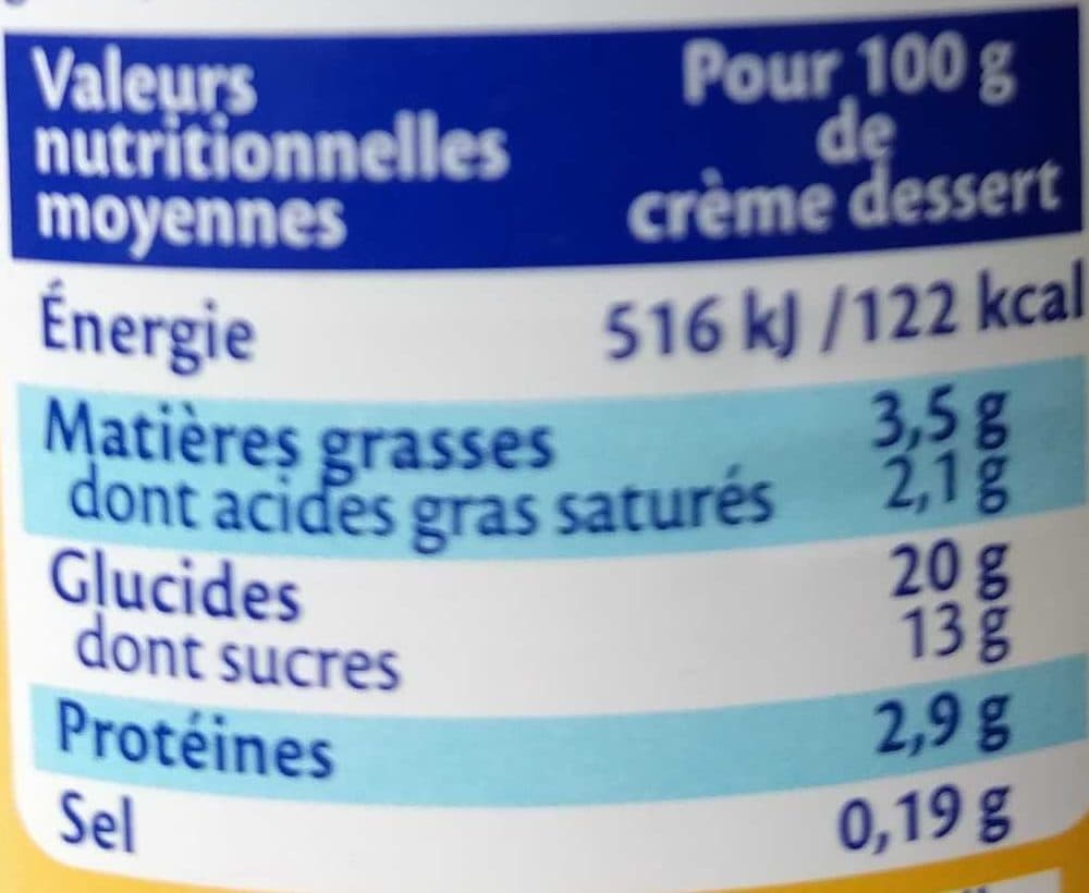 Mont Blanc Crème dessert Vanille packshot