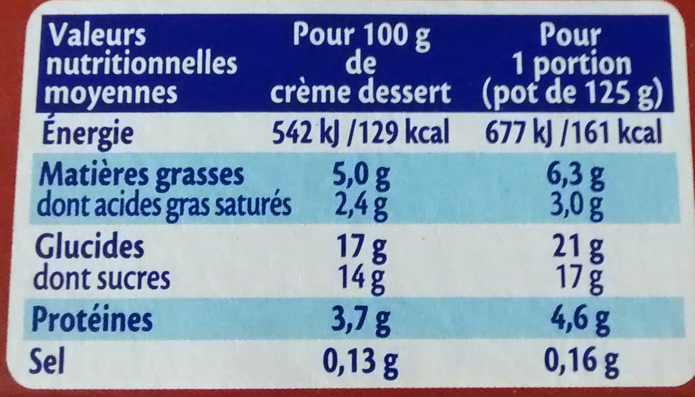 Crème Dessert MONT BLANC Crème dessert Coupelles Praliné façon Rocher 4x125g packshot