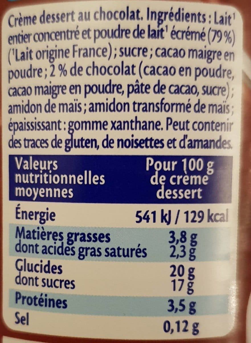 Crème Dessert MONT BLANC Crème dessert Boîte Chocolat 500g packshot