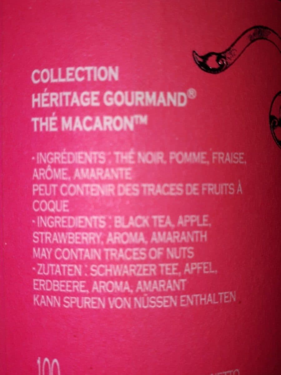 Open Food Facts Thé Macaron packshot