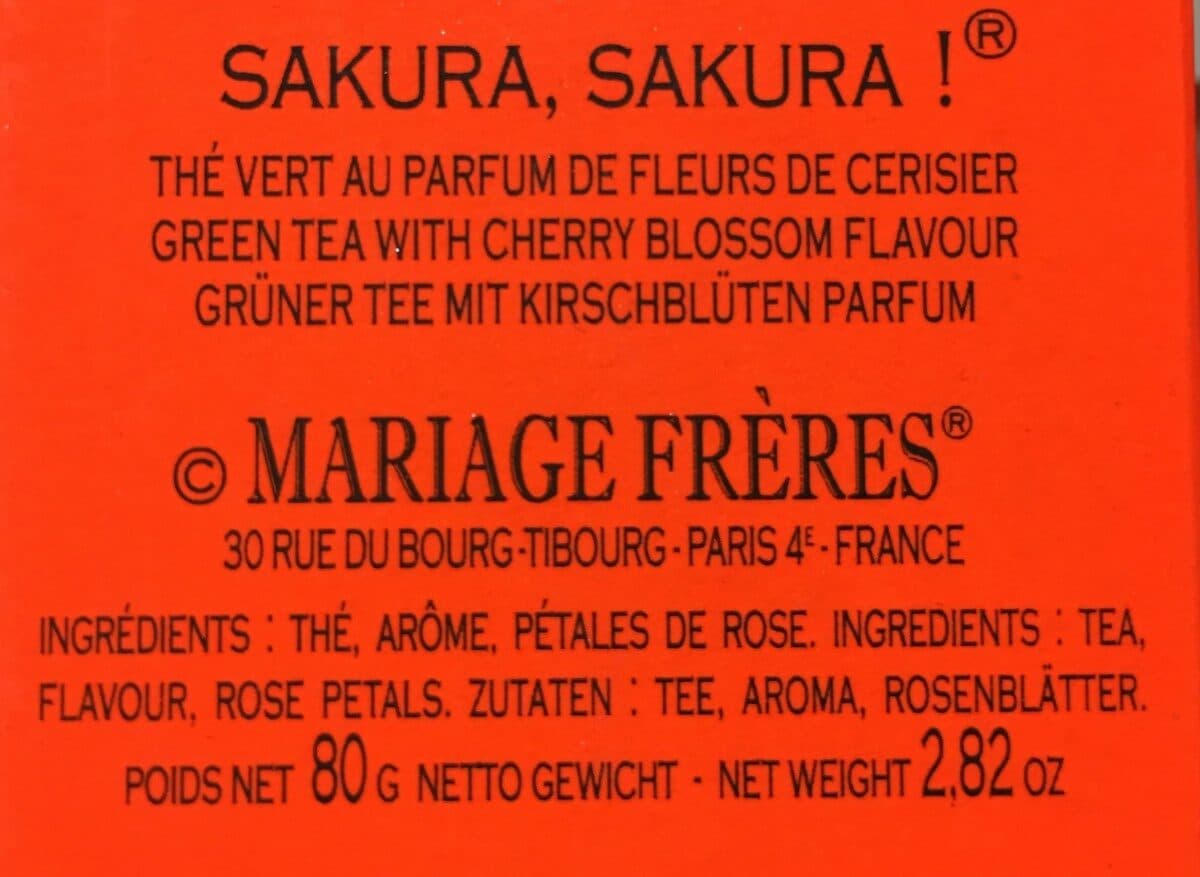 Mariage Frères Sakura packshot