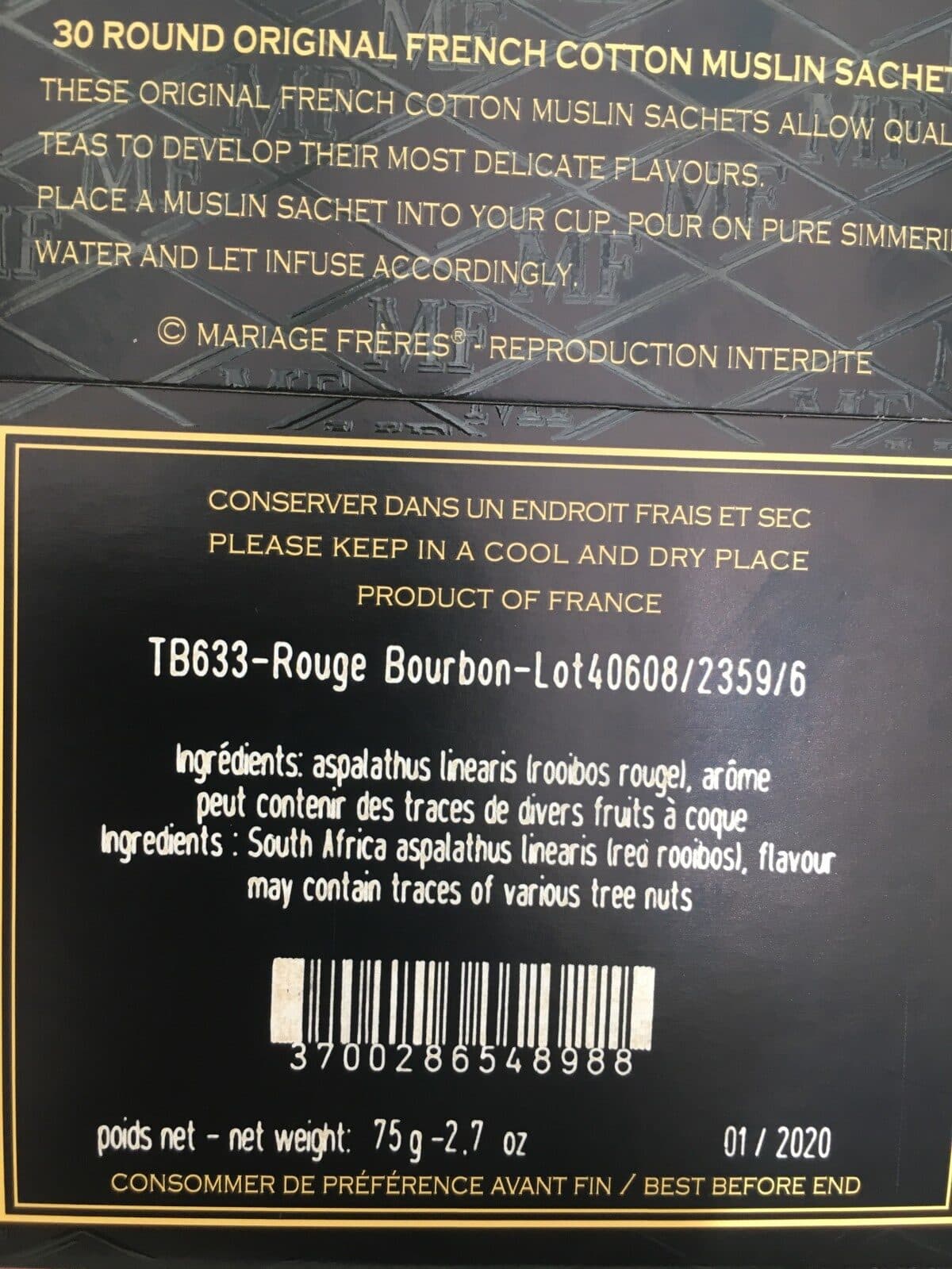 Mariage Frères Rouge Bourbon packshot