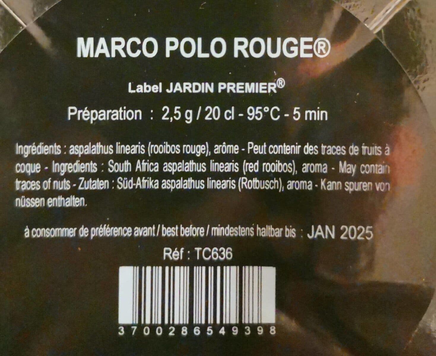 Mariage Frères Marco Polo Rouge thé packshot
