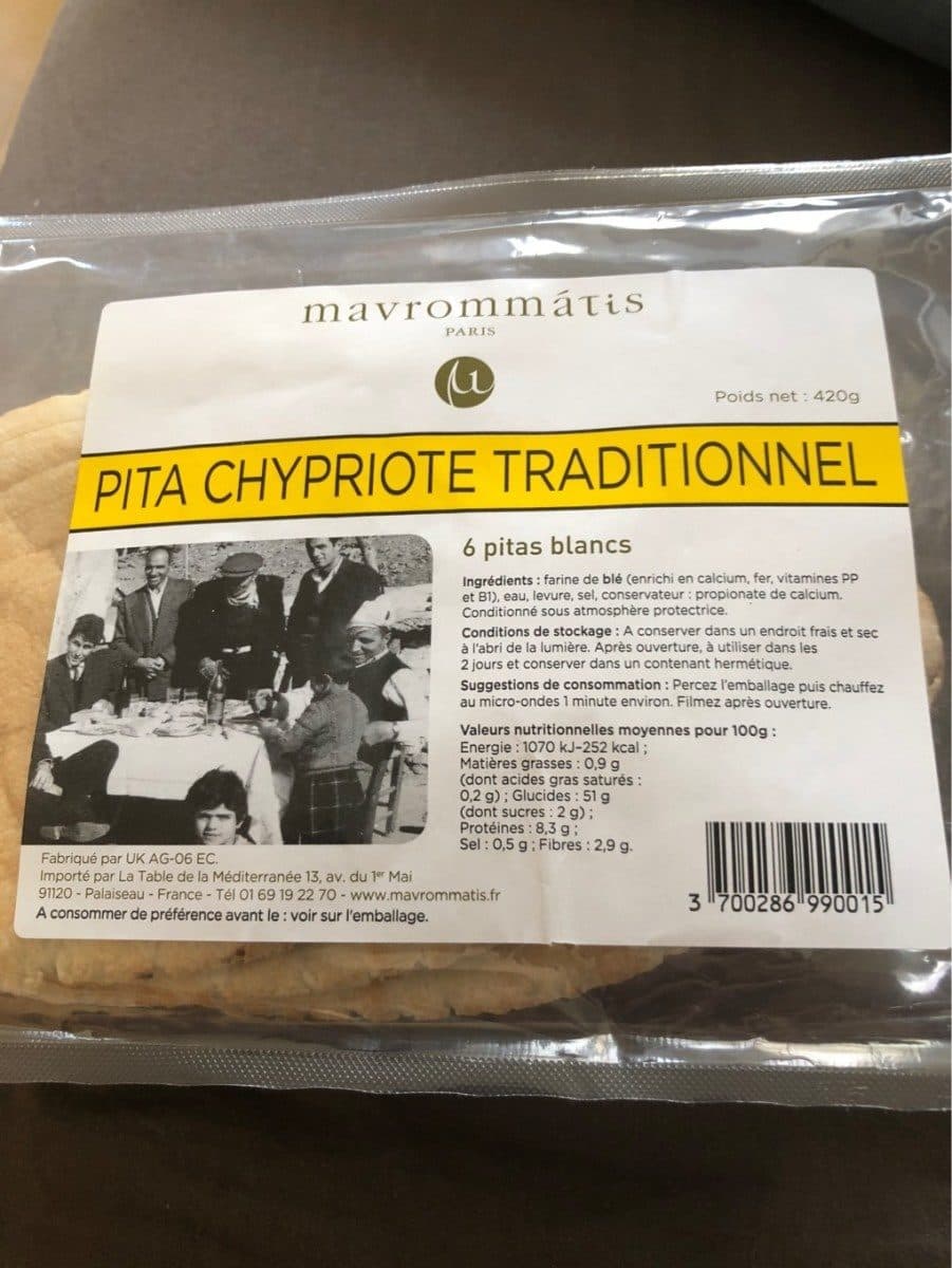 Mavrommatis Pita Chypriote Traditionnel packshot