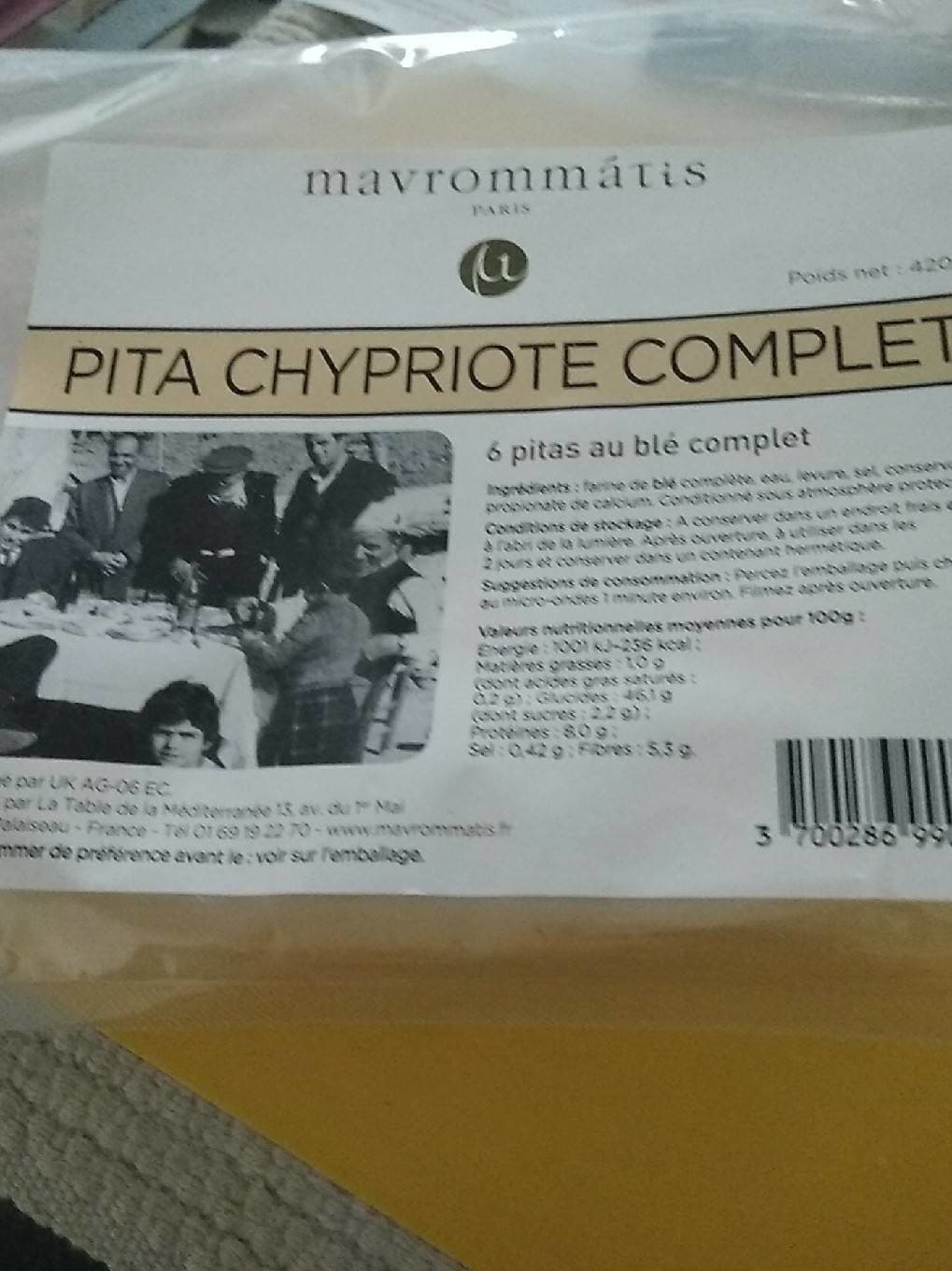 Mavrommatis Pita chypriote packshot