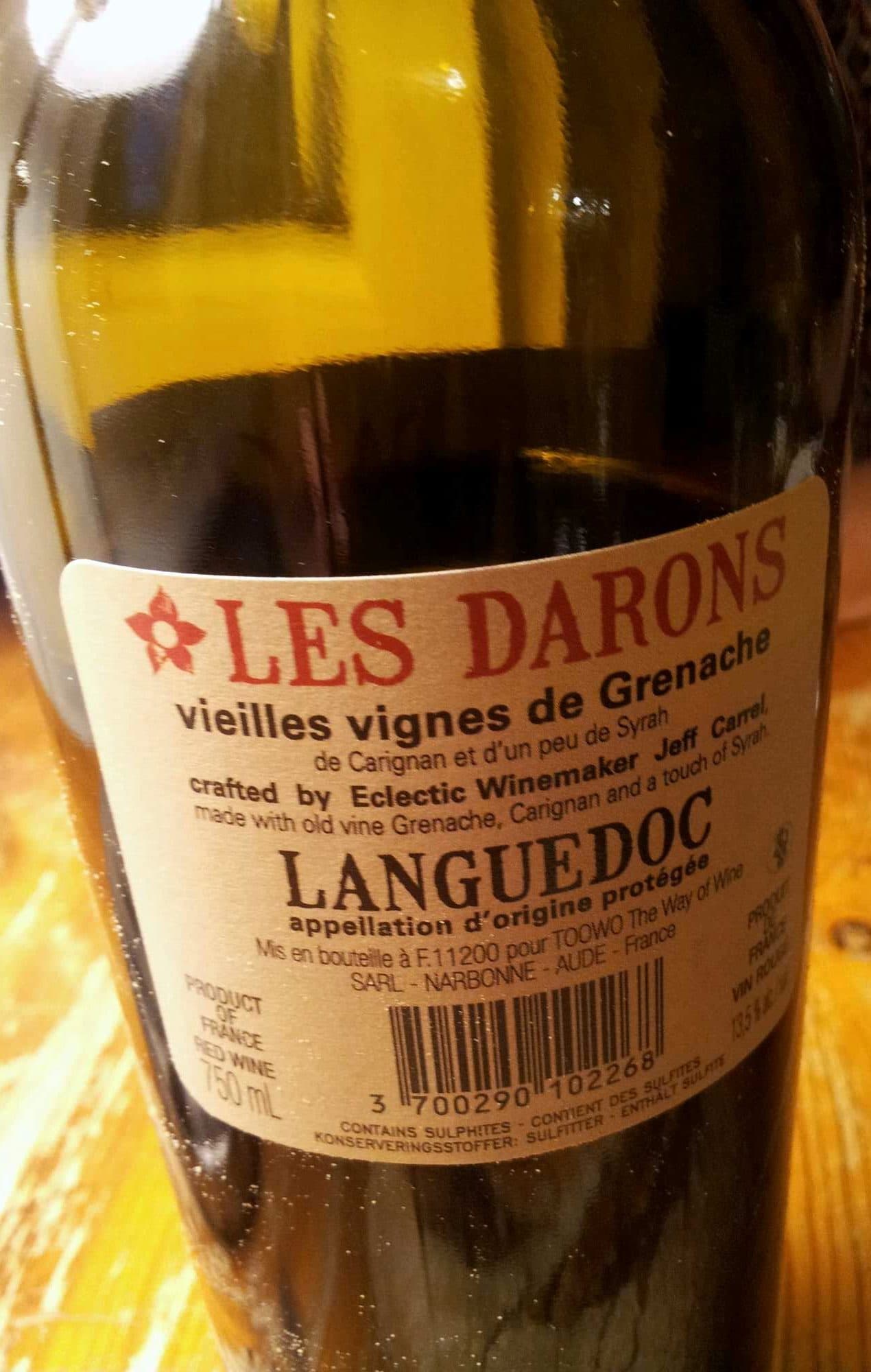 Jeff Carrel Languedoc vieilles vignes de Grenache, de Carignan et d'un peu de Syrah packshot