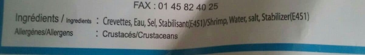 Open Food Facts Queues de crevettes crues congelées packshot