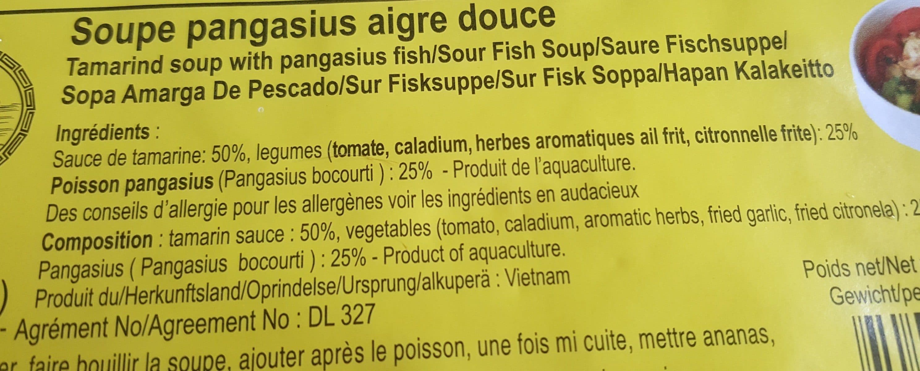Open Food Facts Soupe pangasius aigre douce packshot