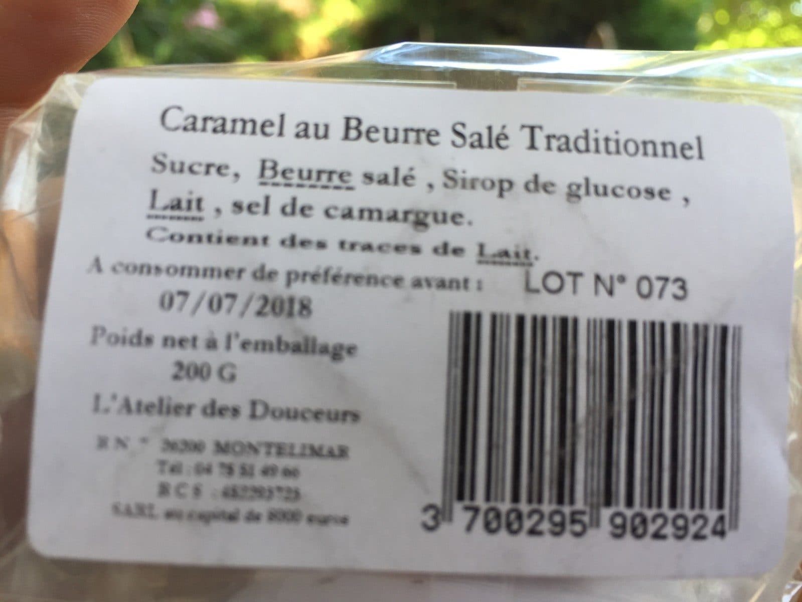Open Food Facts Caramel au beurre salé traditionnel packshot