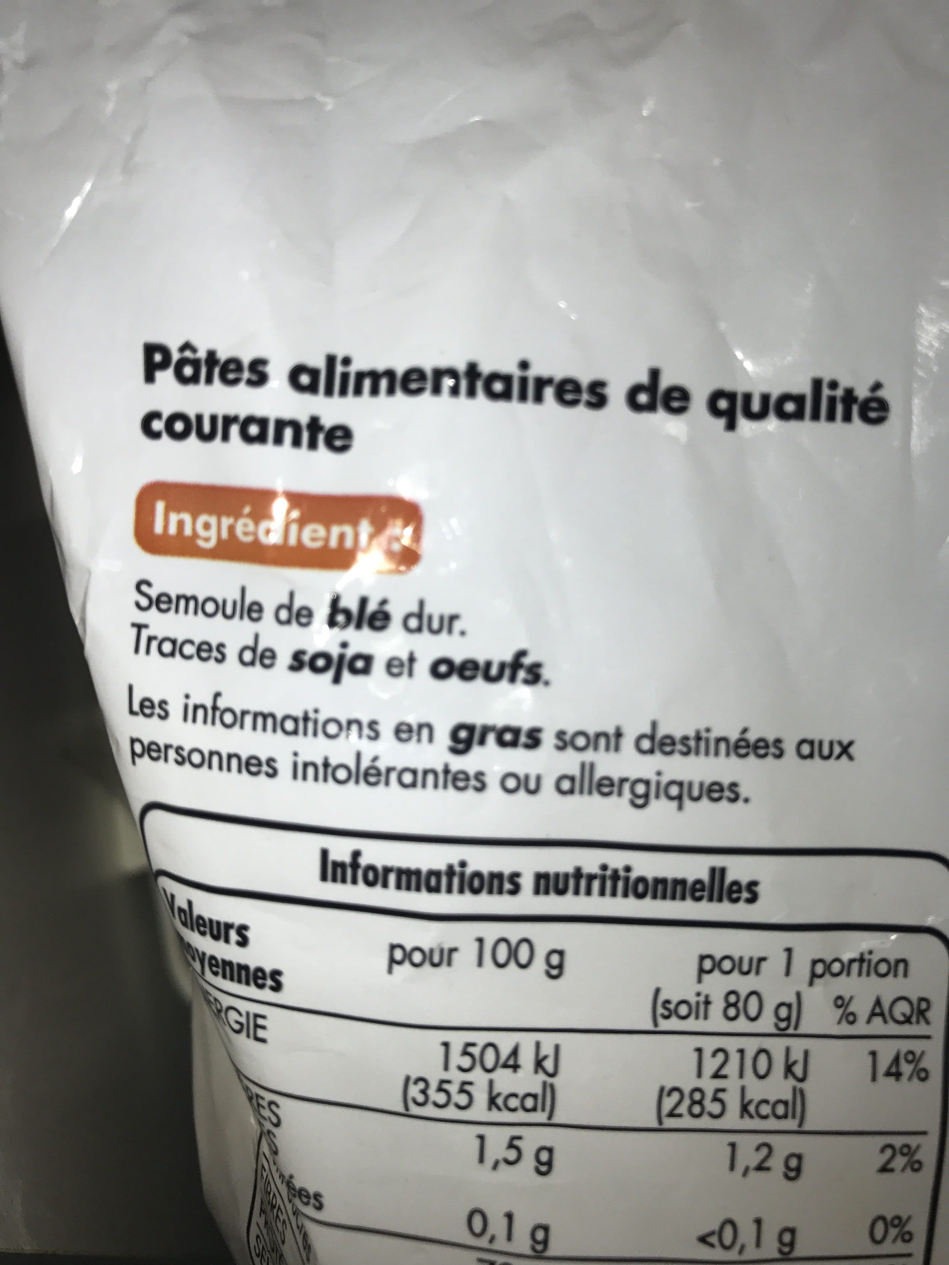 Tous les jours Vermicelles packshot