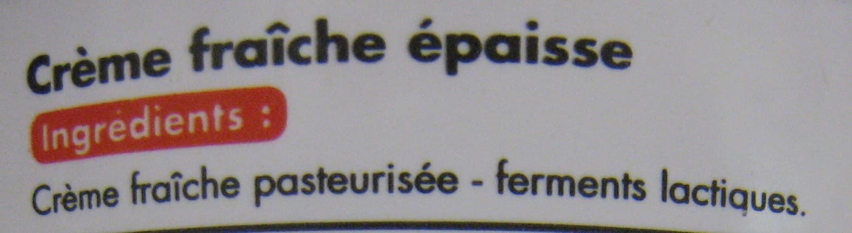 Tous les jours Crème fraiche épaisse entière packshot