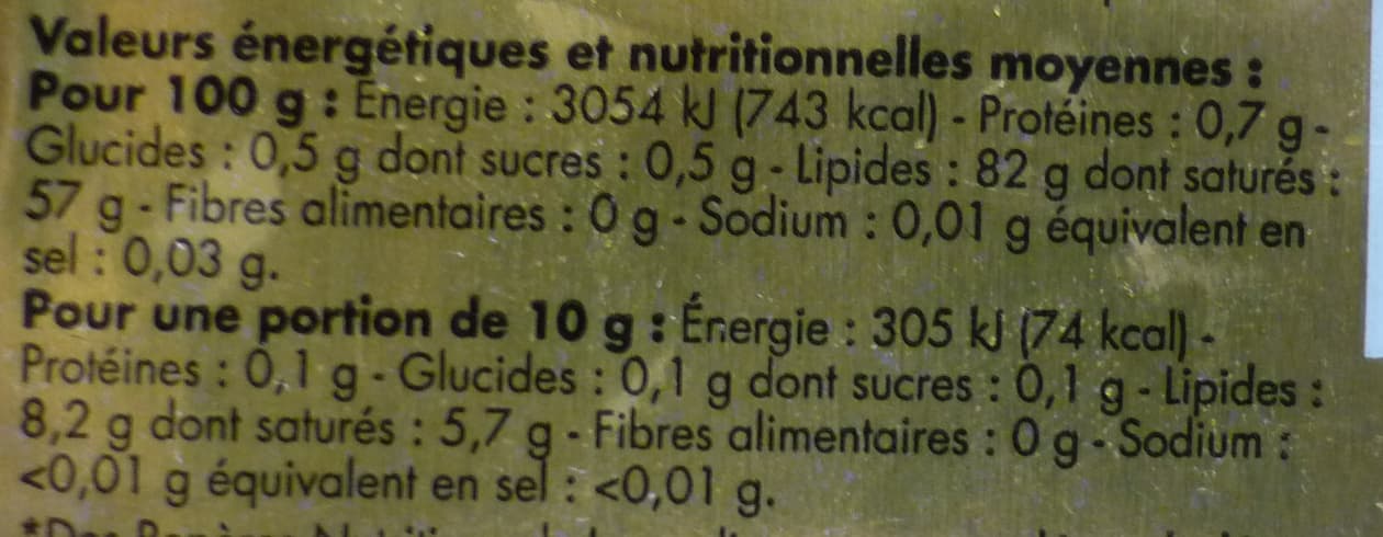 Tous les jours Beurre doux packshot