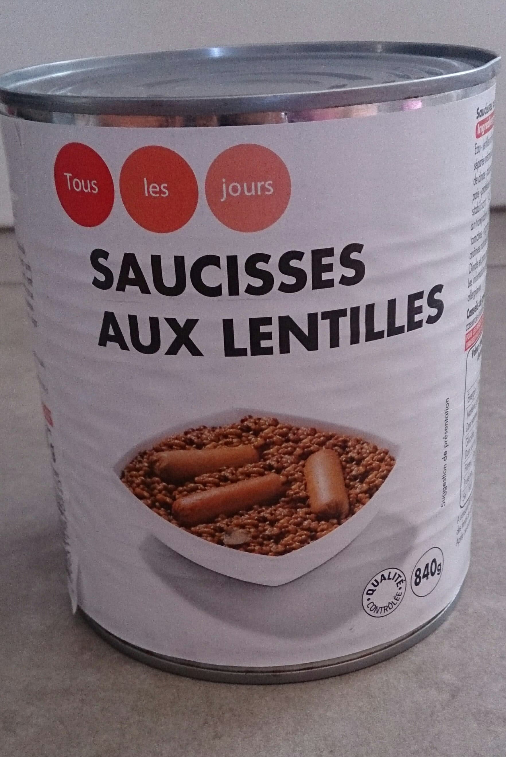 TLJ Saucisses aux lentilles packshot