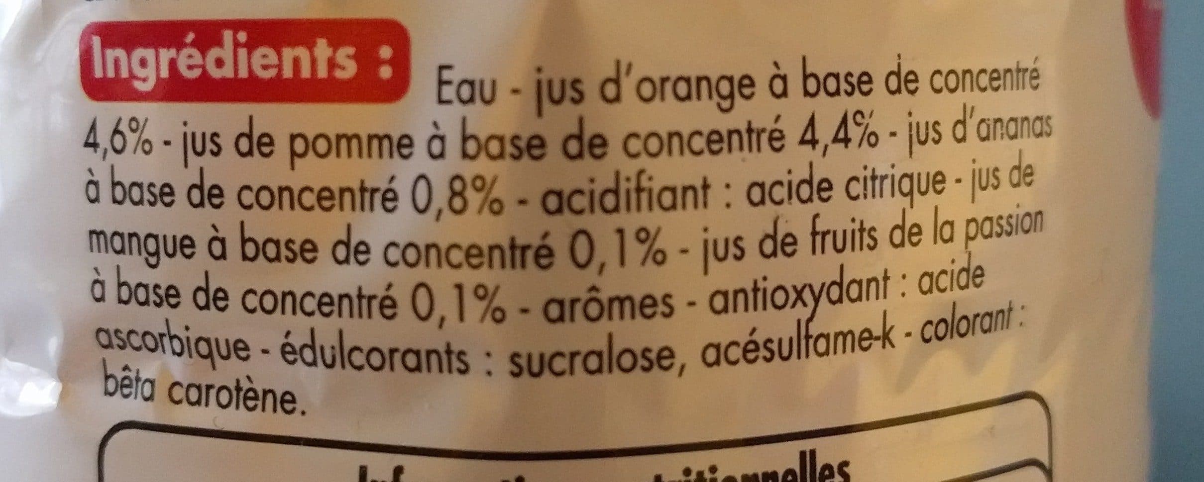 Tous les jours Boisson aux Fruits exotique packshot