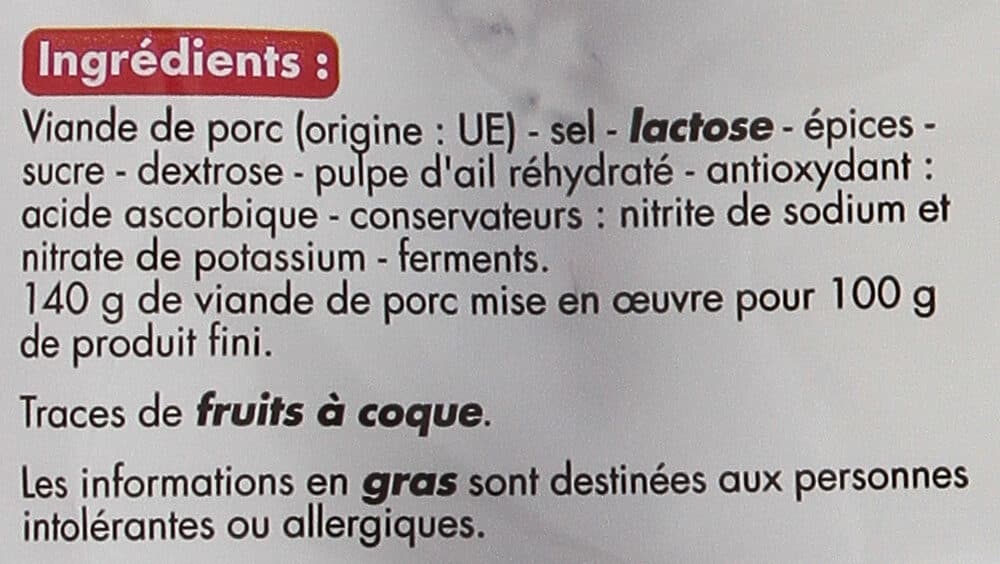 TLJ Saucisse sèche pur porc packshot