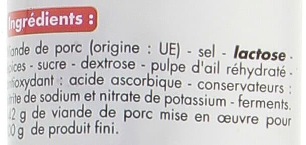 TLJ Saucisse sèche pur porc packshot