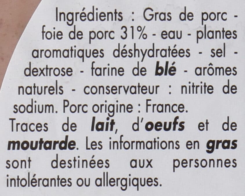 TLJ Mousse de foie pur porc packshot