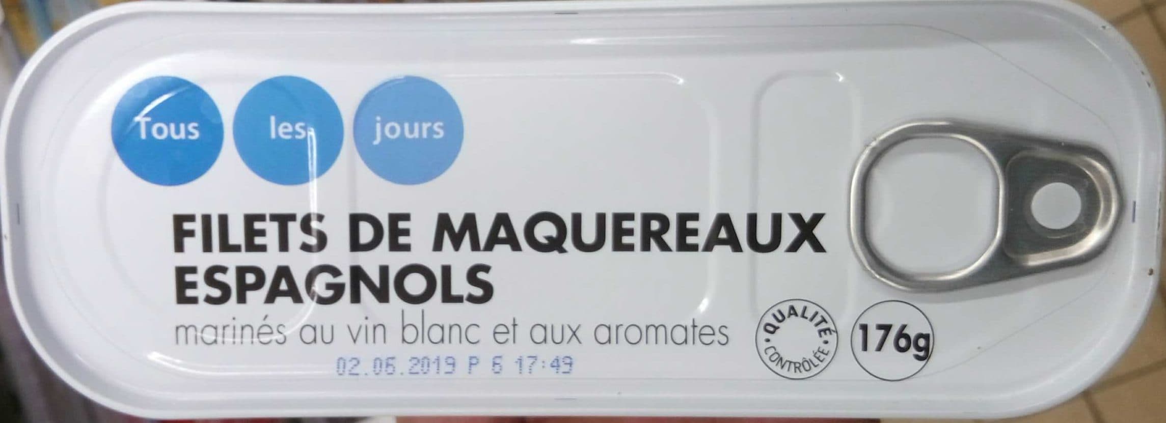 Tous les jours Filets de maquereaux marinés au vin blanc et aux aromâtes packshot