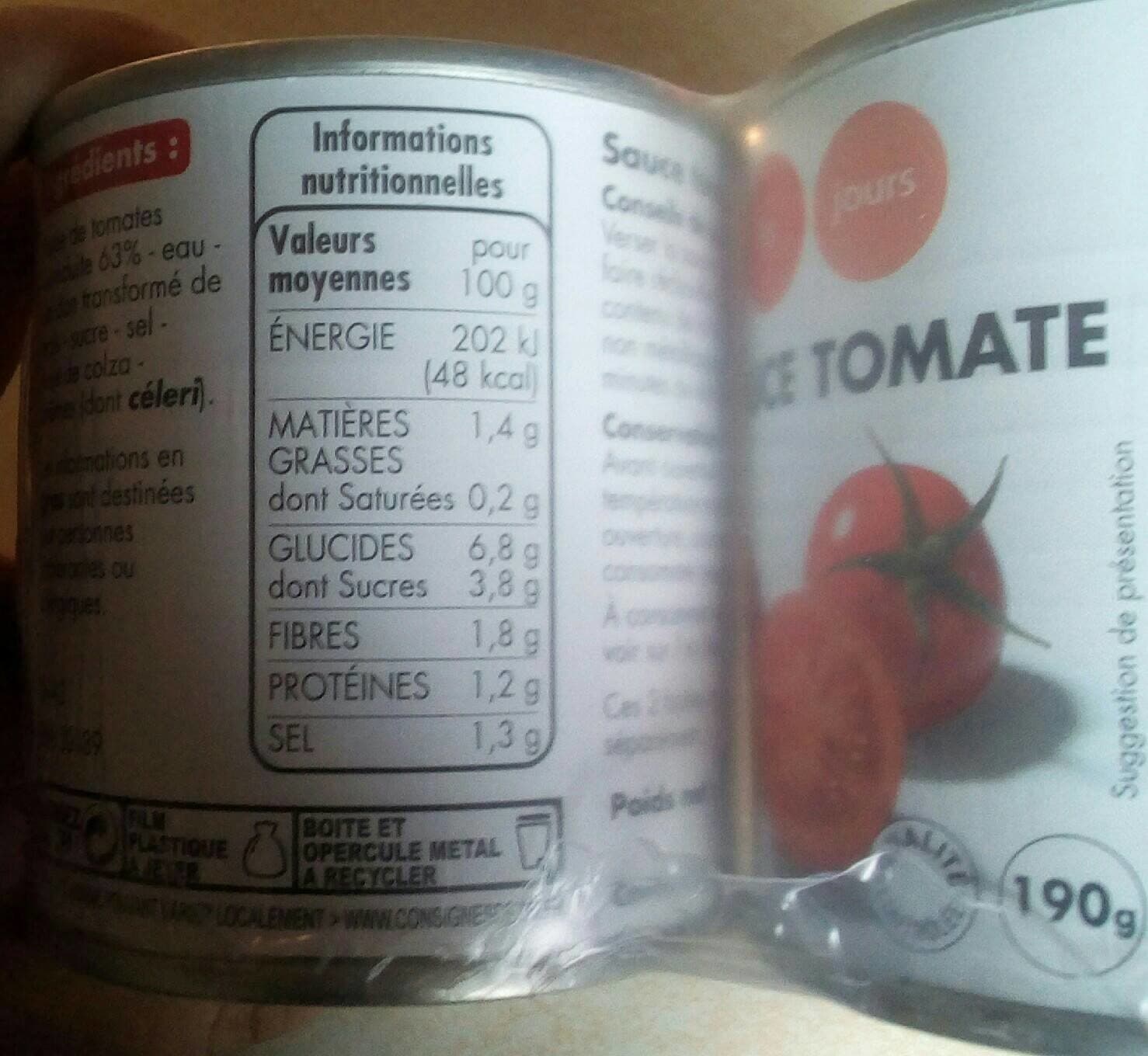Tous les jours Sauce Tomate packshot