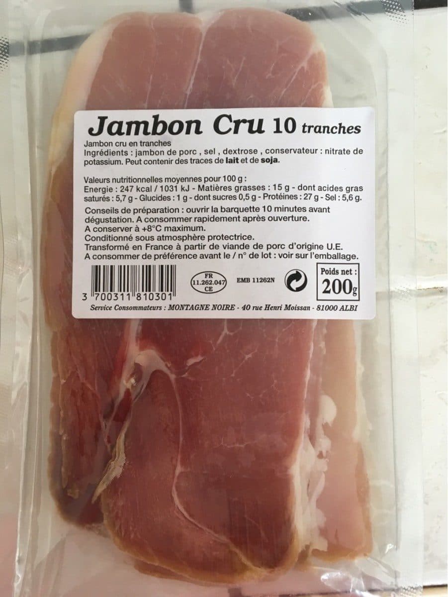 Tous les jours Jambon cru packshot