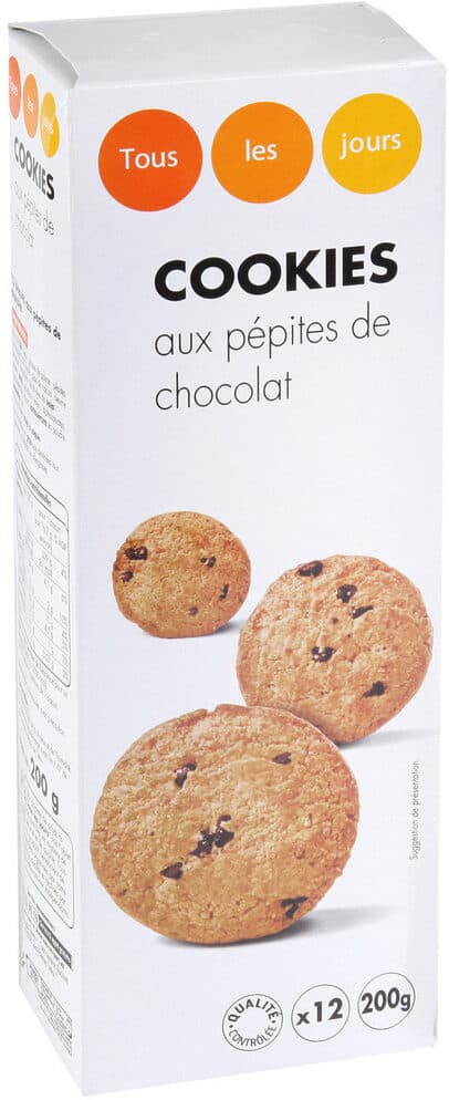 Tous les jours Cookies aux pépites de chocolat packshot