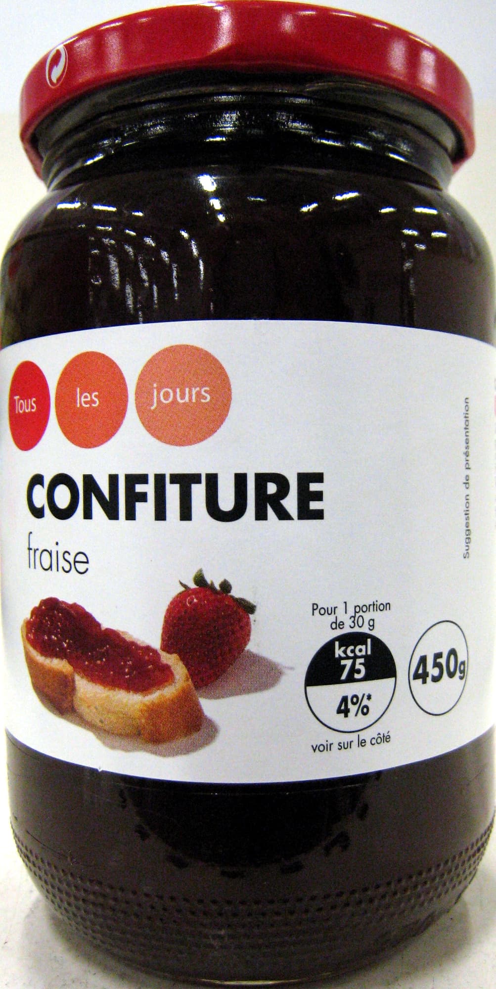 Tous les jours Confiture Fraise packshot