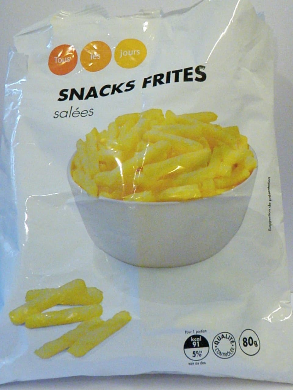 Tous les jours Snacks Frites Salées packshot