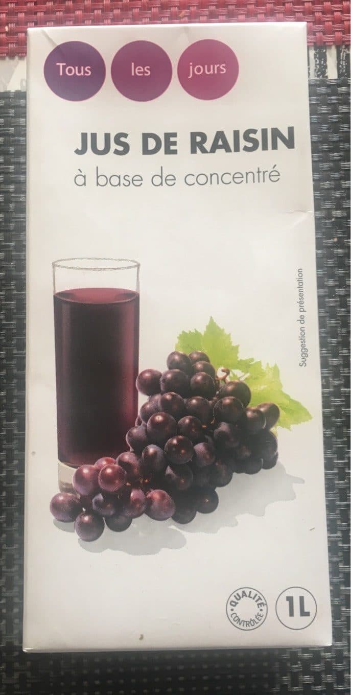 Tous les jours Jus de raisin rouge packshot