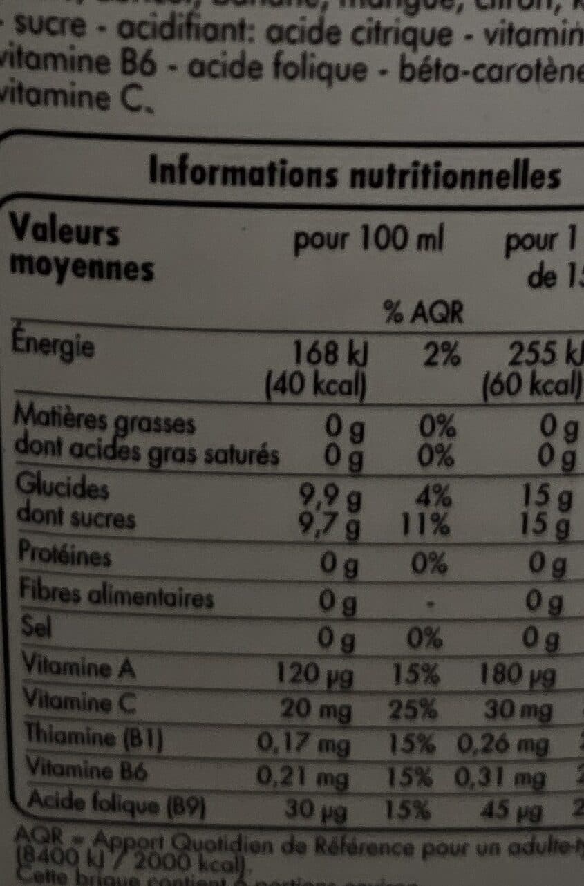Tous les jours Nectar multifruits à base de concentrés et de purées de fruits - teneur en fruits : 50% minimum packshot